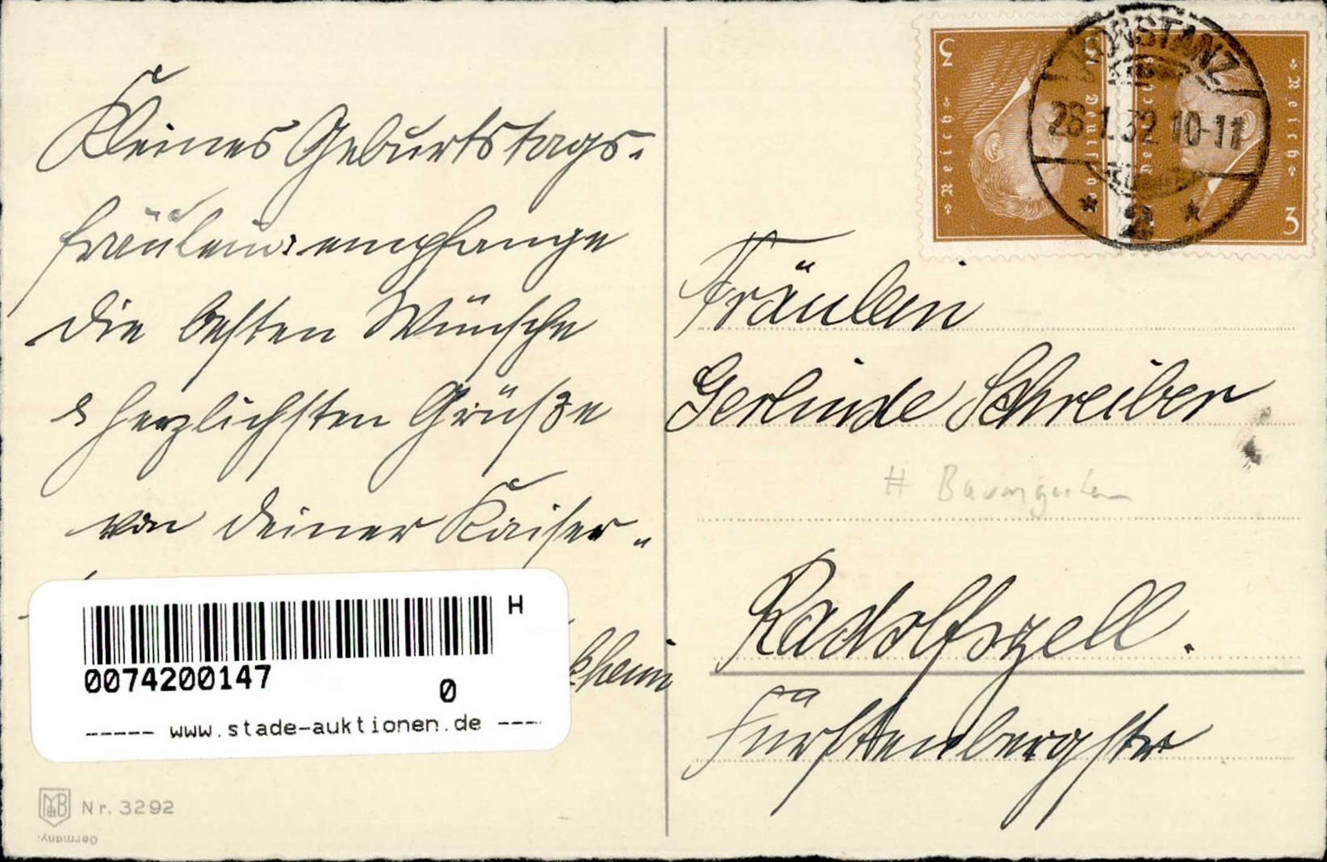 Baumgarten, Fritz Zwerg Schneckenpost I-II - Bild 2 aus 2
