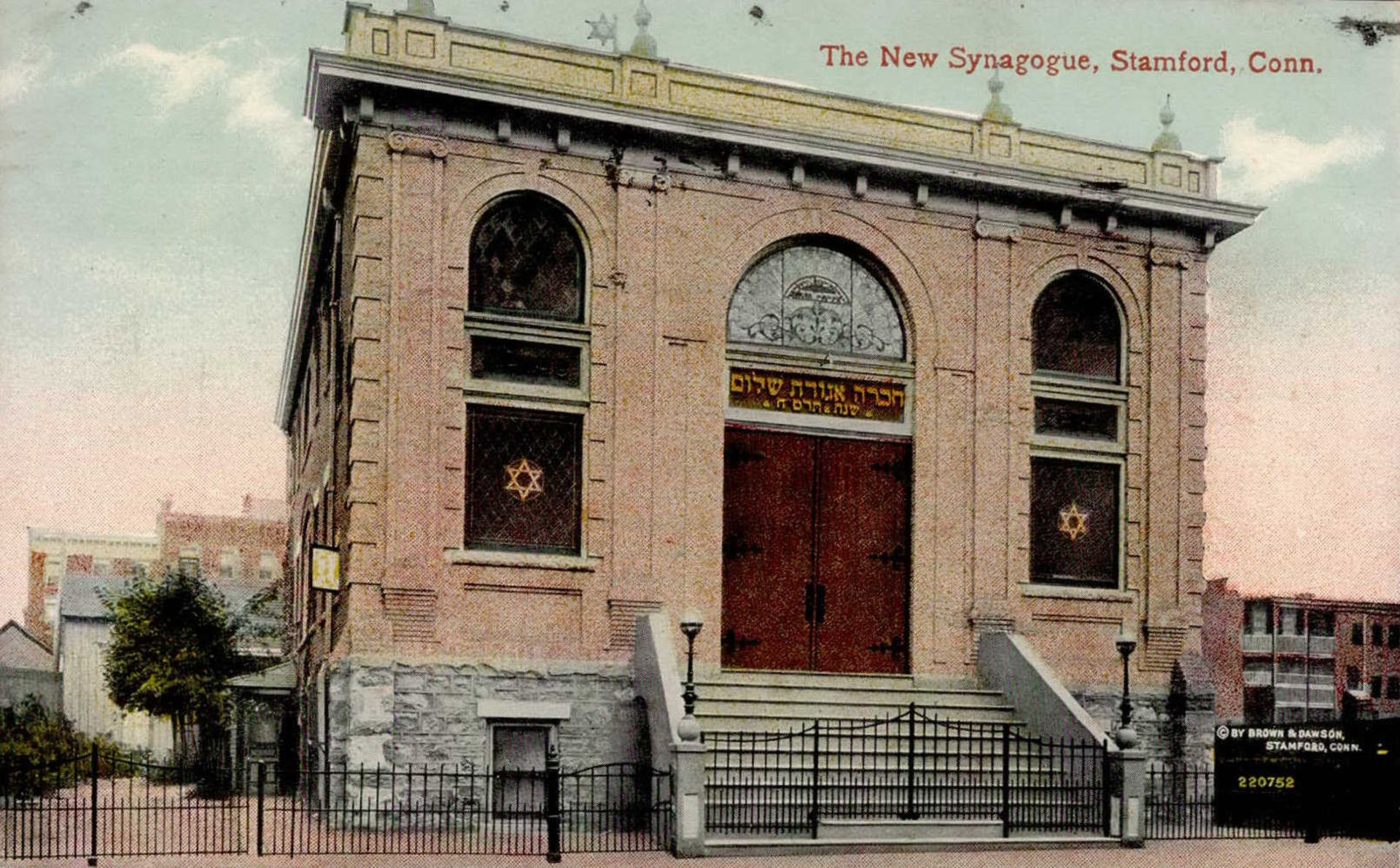 Synagoge Stamford Conn. I-II (fleckig, Ecke abgestoßen)