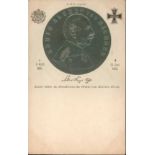 Adel Sachsen König Albert Letzter Ritter des Grosskreuzes des Ordens vom Eisernen Kreuz Prägekarte