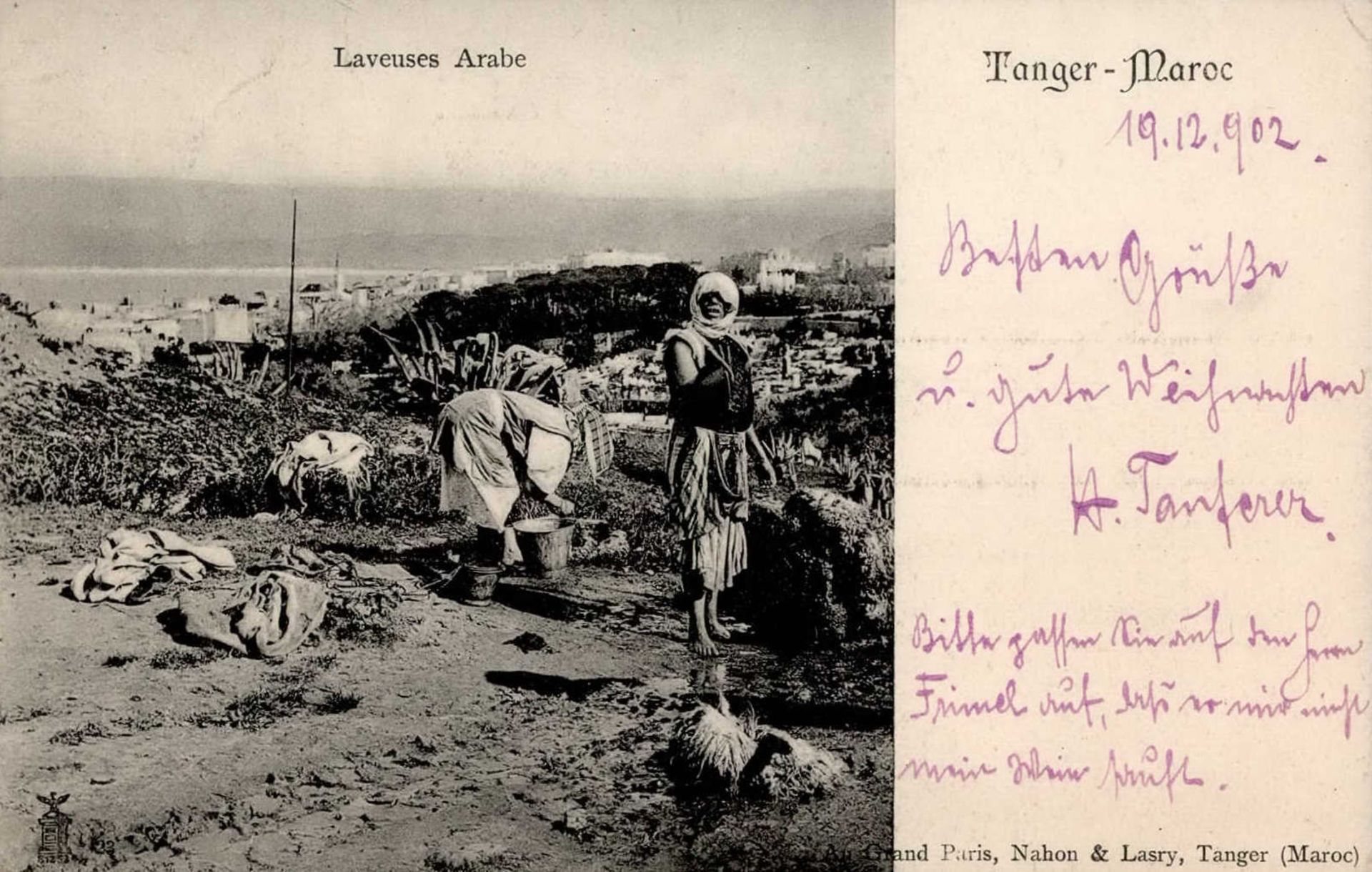 Deutsche Post Marokko Lavcuses Arabe Stempel Tanger auf