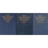 Schiff Kreuzer WK II Lot mit 3 Taschenbüchern der Kriegsflotten 1936, 1940 und 1941/42 von Bredt,