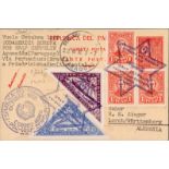 Zeppelinpost LZ 127 9. Südamerikafahrt 1932 Paraguayische Post (rs. Eingangsstempel)