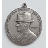 Schützen Göppingen Bundesschießen 1925 Medaille silber 37 mm Durchm. I-II