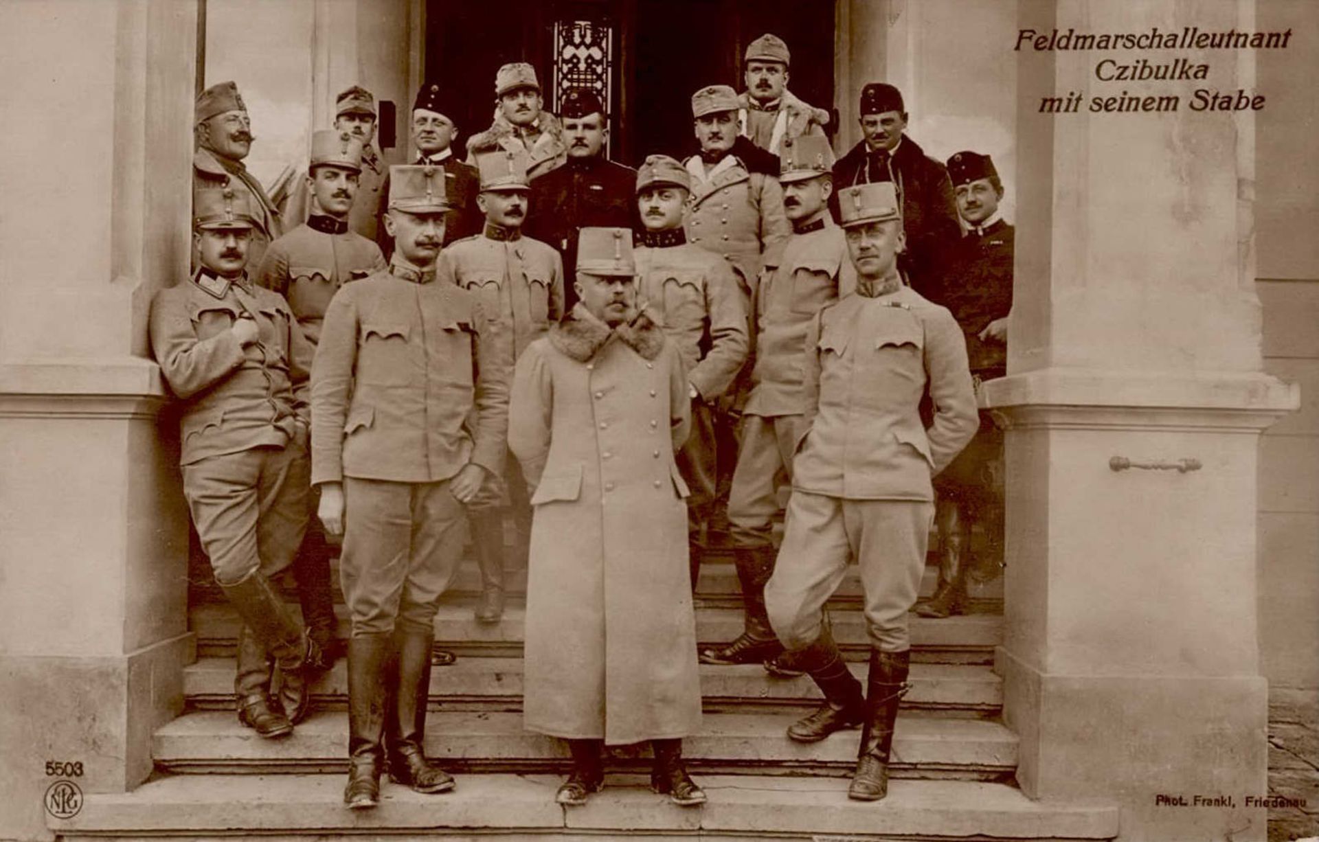 WK I Czibulka Feldmarschalleutnant mit seinem Stabe I-II