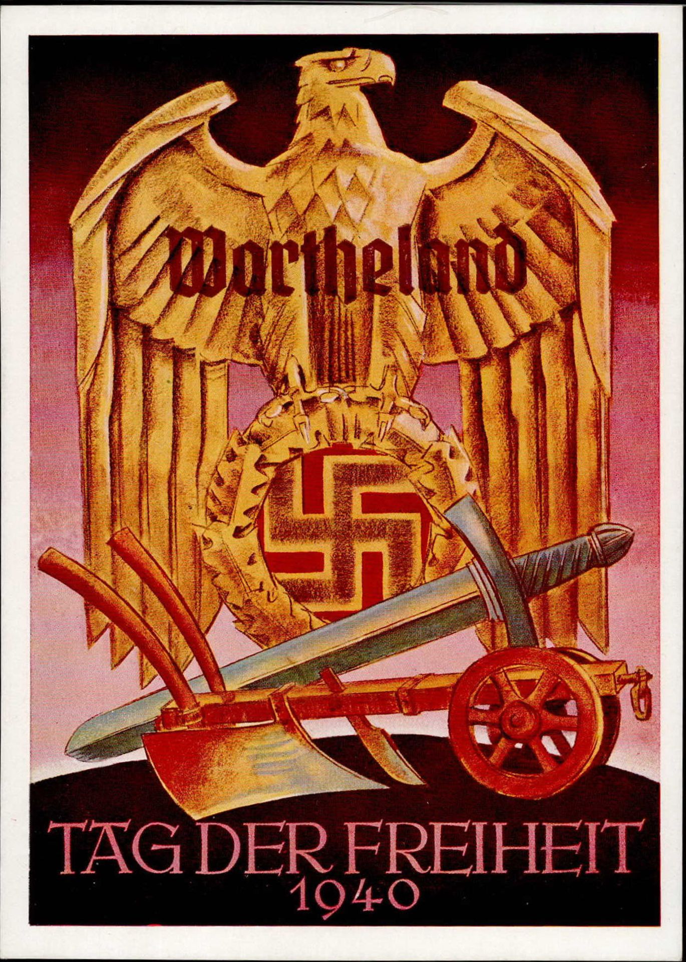 Propaganda WK II Wartheland Tag der Freiheit 1940 S-o I-II