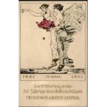 AK-Geschichte Verlag Meissner und Buch 50jähriges Geschäftsjubiläum 1911 I-II