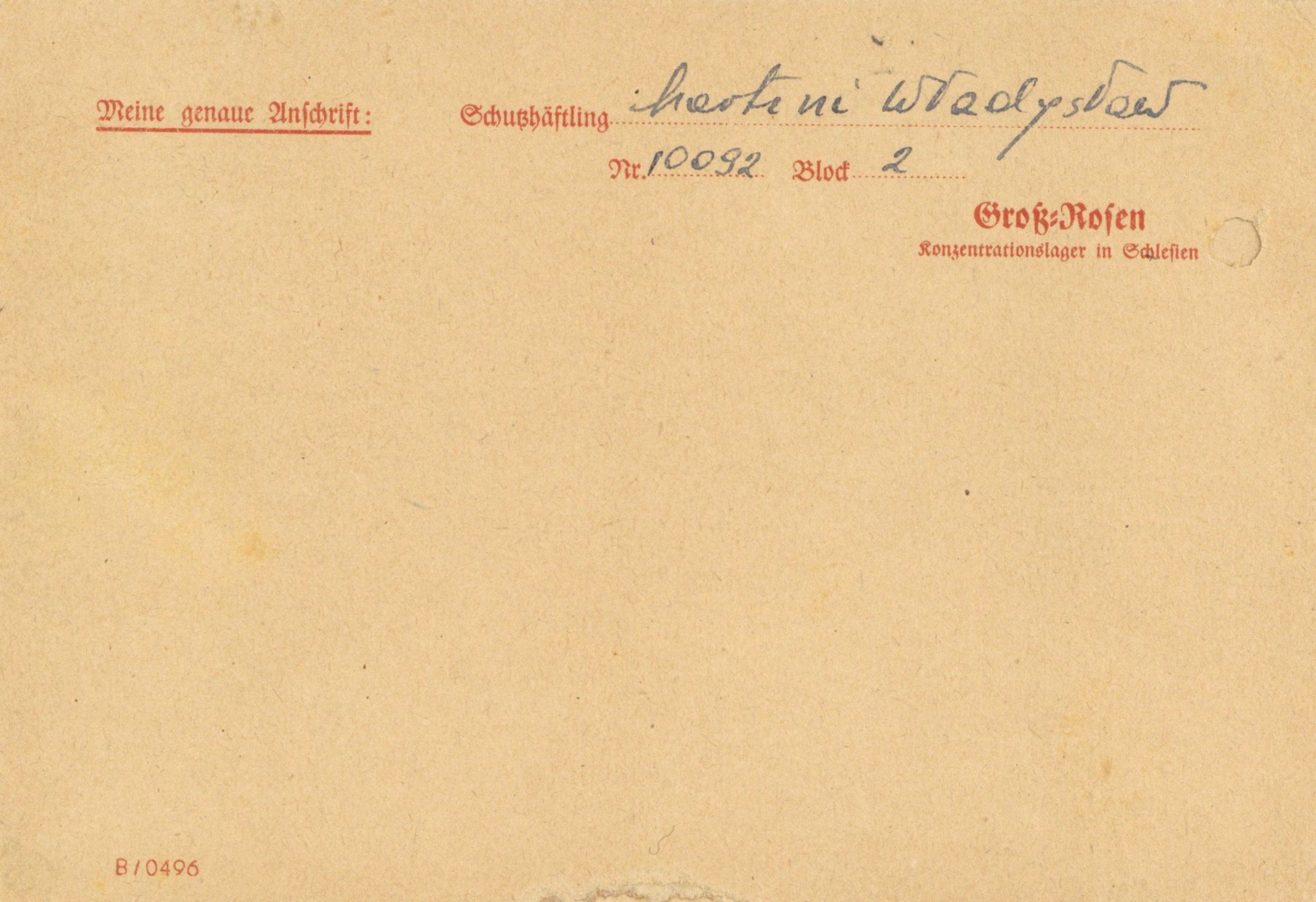 WK II KZ - Post Teresienstadt 8.09.1943 I-II