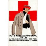 Hohlwein, Ludwig Rotes Kreuz Sammelkarte 1914 Ganzsache I-II