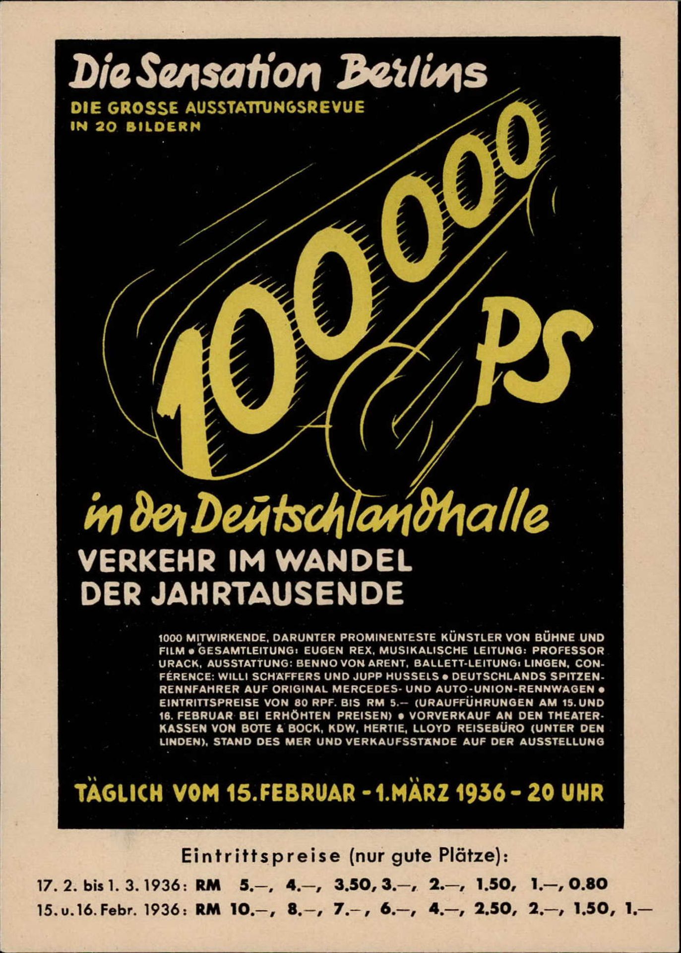 Ausstellung Berlin Autoschau Verkehr im Wandel der Zeit 1936 S-o I-II