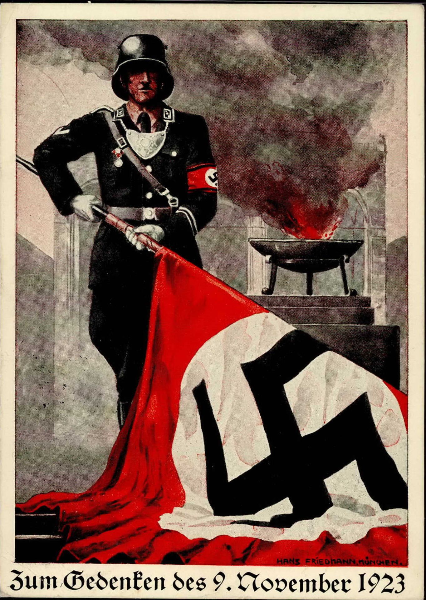 Propaganda WK II Zum Gedenken des 9. November 1923 sign. Friedmann, Hans I-II