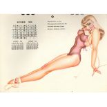 Erotik Kalender Esquire Girl Calendar 1956 Special Deluxe Edition im Papierschuber II (Schuber