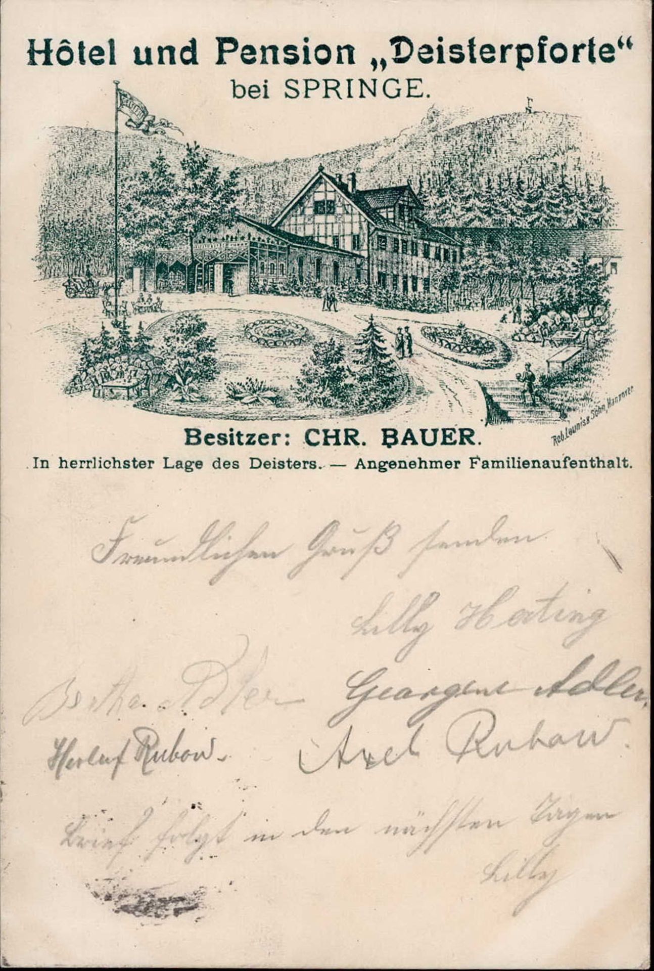 Vorläufer 1895 SPRINGE - Hotel Deisterpforte I-II