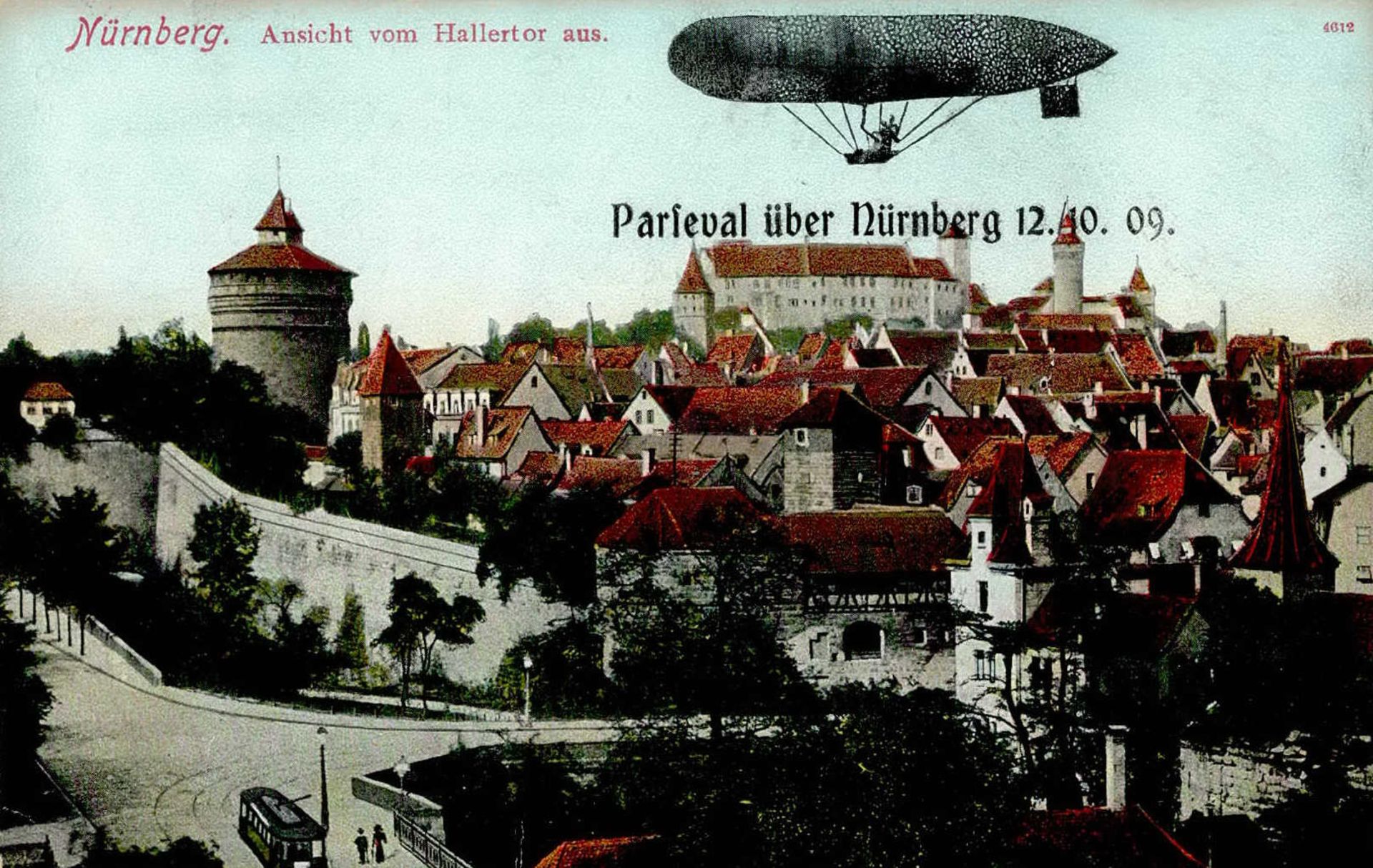 Zeppelin Nürnberg Parseval II (Ecken abgestossen, fleckig)