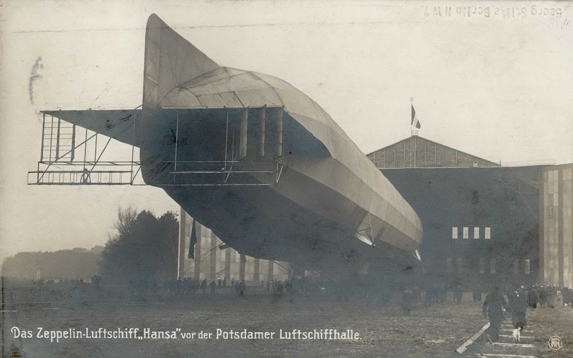 Sanke Flugzeug Potsdam Luftschiffhalle Zeppelin Hansa I-II (kl. Stauchung)
