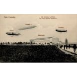 Zeppelin Metz-Freskaty Ballonhalle mit deutscher Luftflotte I-II