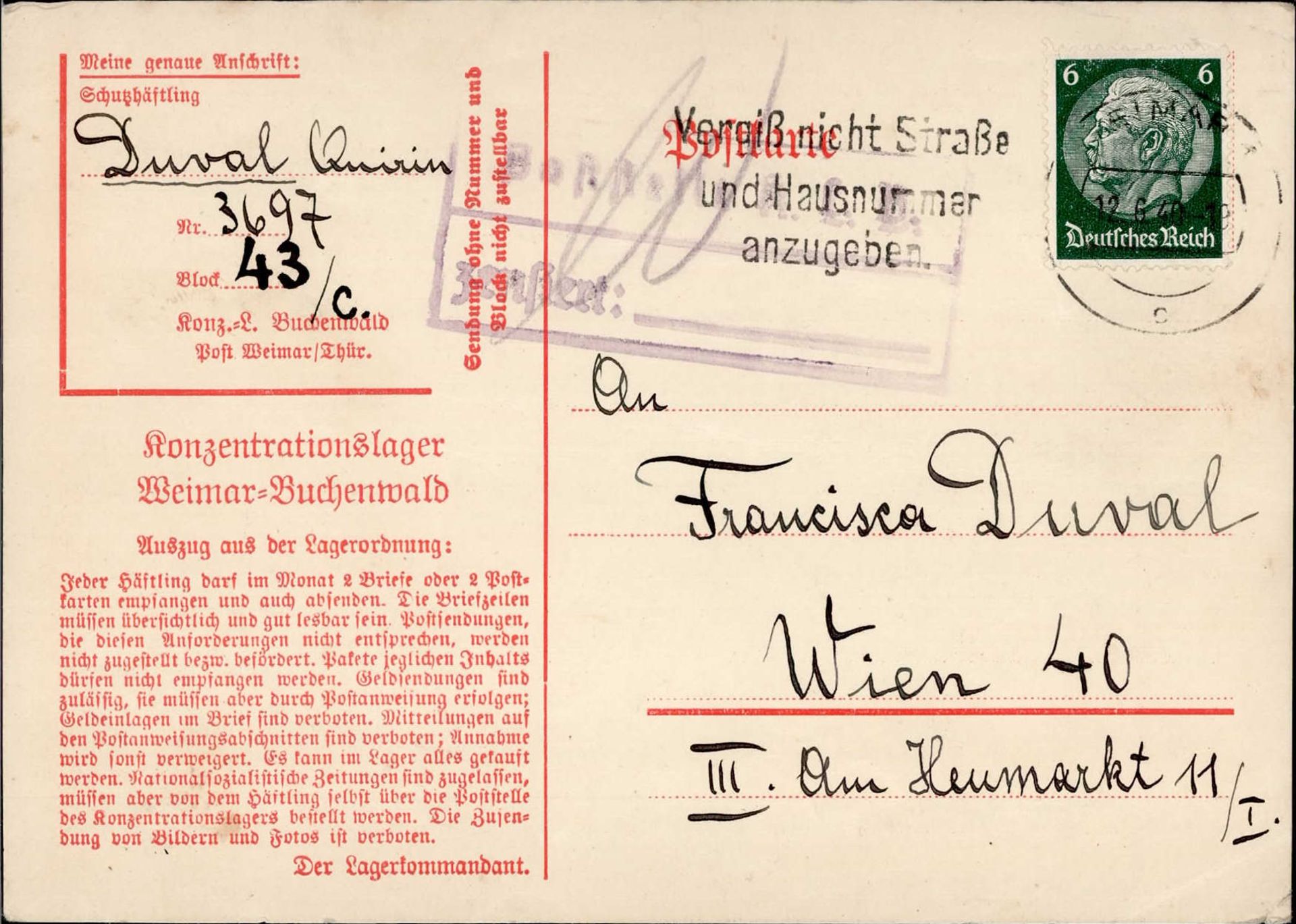 WK II KZ - Post Buchenwald I-II (Eckbug)