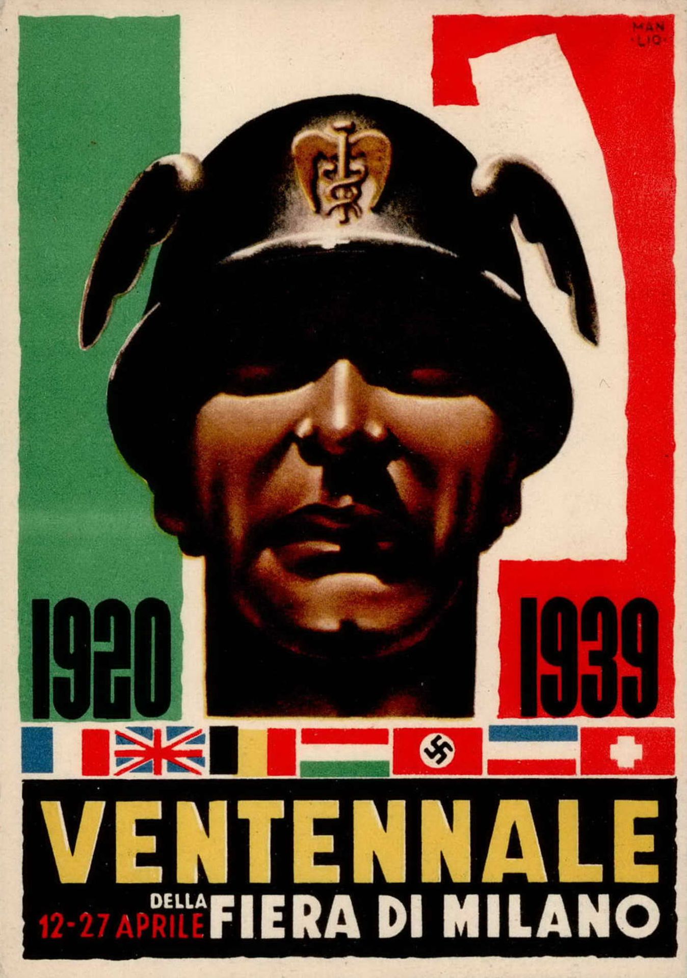 Propaganda WK II Italien Milano Ventennale della Fiera sign. I-II