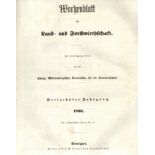 Landwirtschaft Buch Wochenblatt für Land- und Forstwirtschaft, 13. Jahrg. 1861, Verlag der