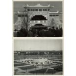 Fotographie Lot mit 9 großformatigen Fotos u.a. Zirkus Busch ca. 18x24cm