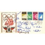 Olympische Sommerspiele München 1972 UNTERSCHRIFTEN der deutschen Hockey-Nationalspieler auf
