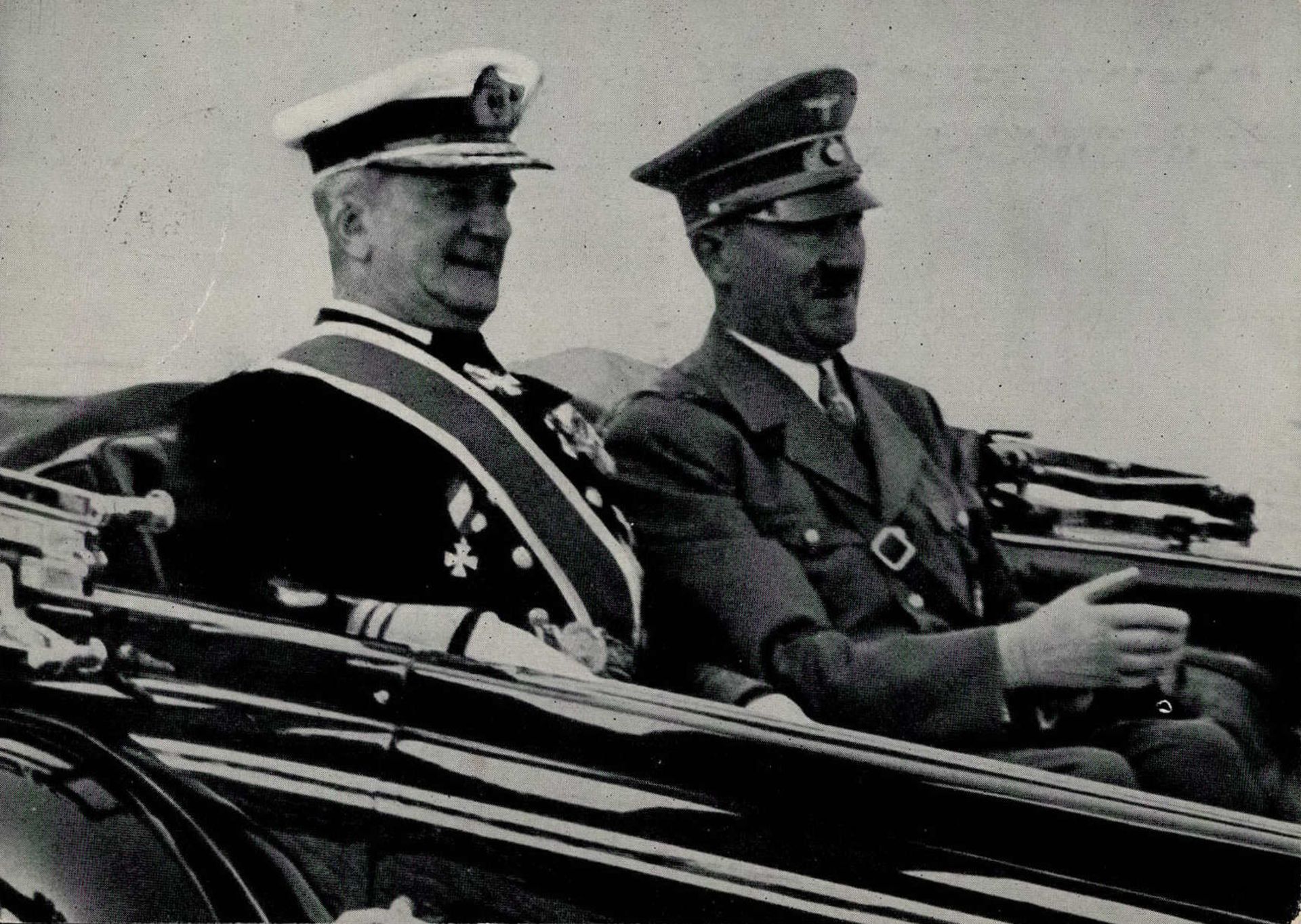 Hitler Kiel Reichsverweser v. Horthy vom Führer empfangen S-o I-II (Stauchung)