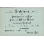 Ochsenhausen Einladung zur Jagd 1907 auf DR-GSK I-II