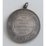 Schützen Medaille für Verdienste um den altbayrischen Schützenbund 1954 silber ca. 30 mm Durchm. I-