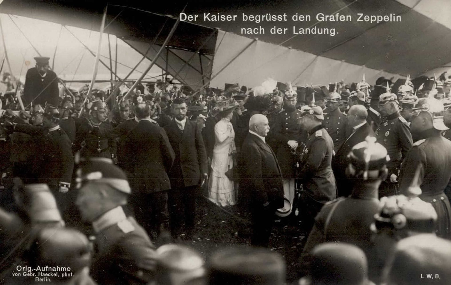 Zeppelin Kaiser Wilhelm II. mit Graf Zeppelin I-II