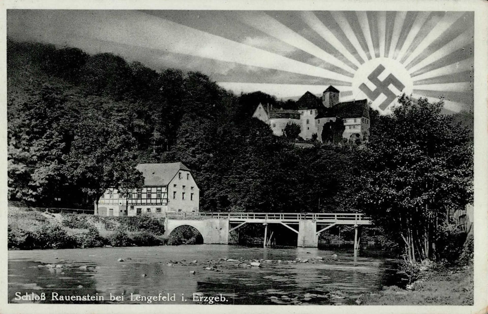 WK II Aufgehende Sonne Schloss Rauenstein / Erzgebirge I-II