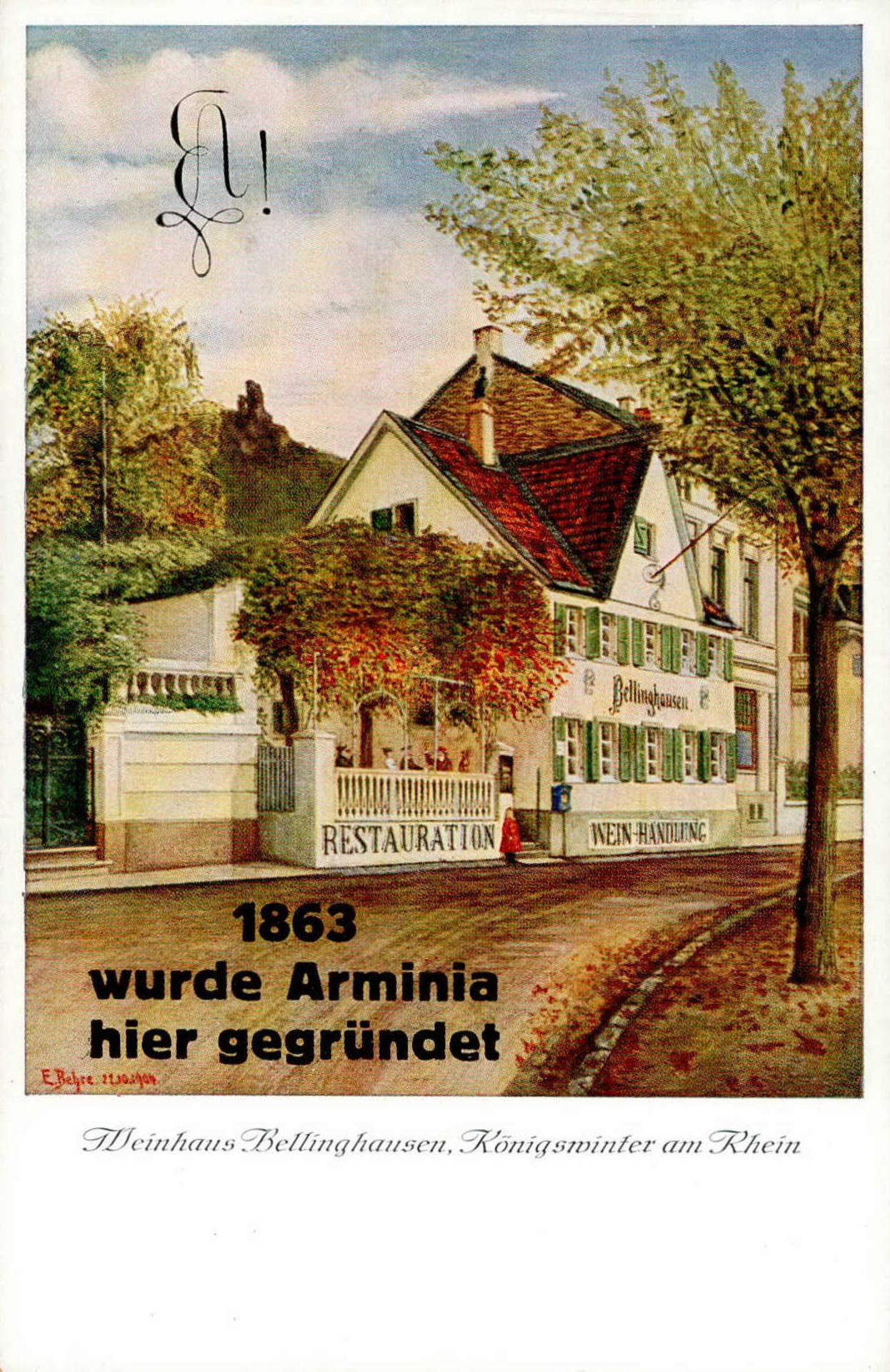 Studentika Bonn Arminia Gründungsort in Königswinter I-II