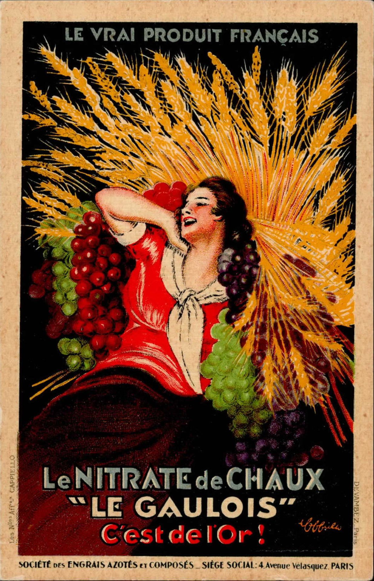 Werbung Paris Le Nitrate de Chaux Le Gaulois I-II