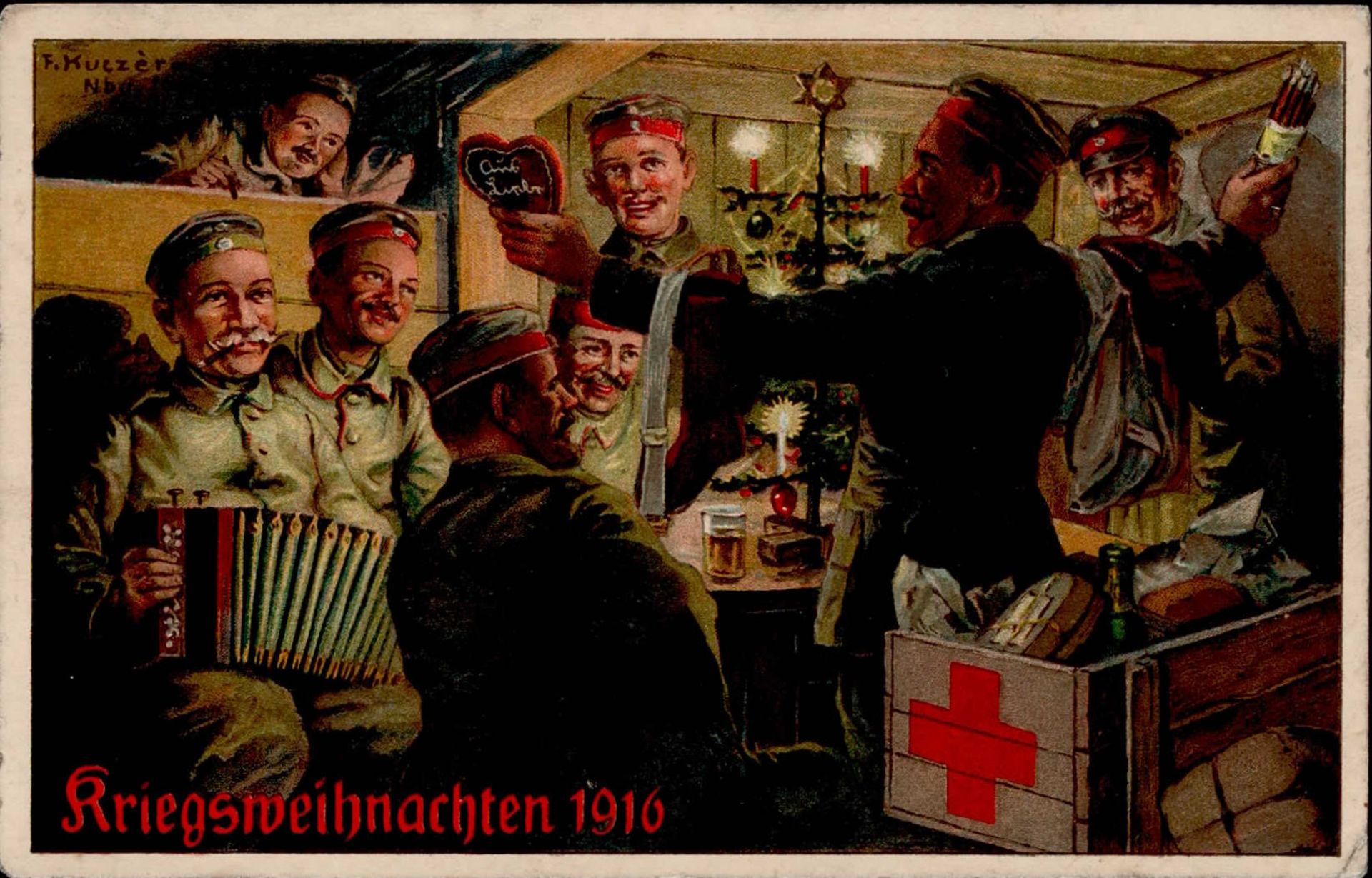 WK I Kriegsweihnachten Rotes Kreuz 1916 I-II
