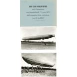 Zeppelin Bildmappe mit 6 Originalfotos vom Heeresluftschiff Z II des Fotographen Heinz aus Limburg