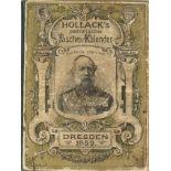 Adel Sachsen Dresden König Albert Hollacks patriotischer Taschenkalender 1899 mit 94 Seiten (