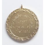 Schützen Emden Ostfriesisches Bundesschießen Gruppenschießen freihand 1929 Medaille silber 39 mm