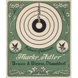 WK I Dokumente Werbekarte der Marke Adler für Patronen 1910 I-II