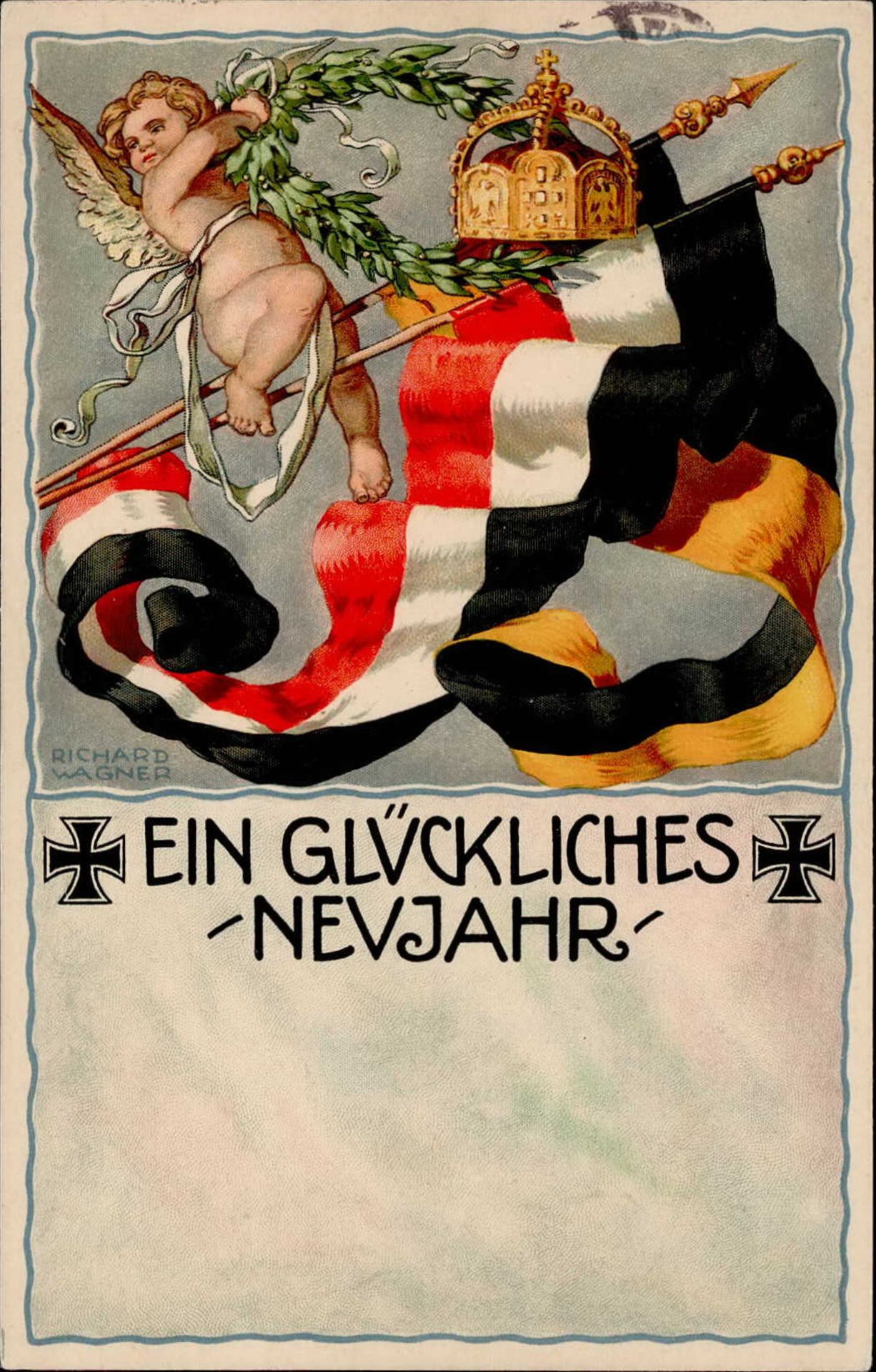 Propaganda WK I Kriegsneujahr sign. Wagner, Richard I-II