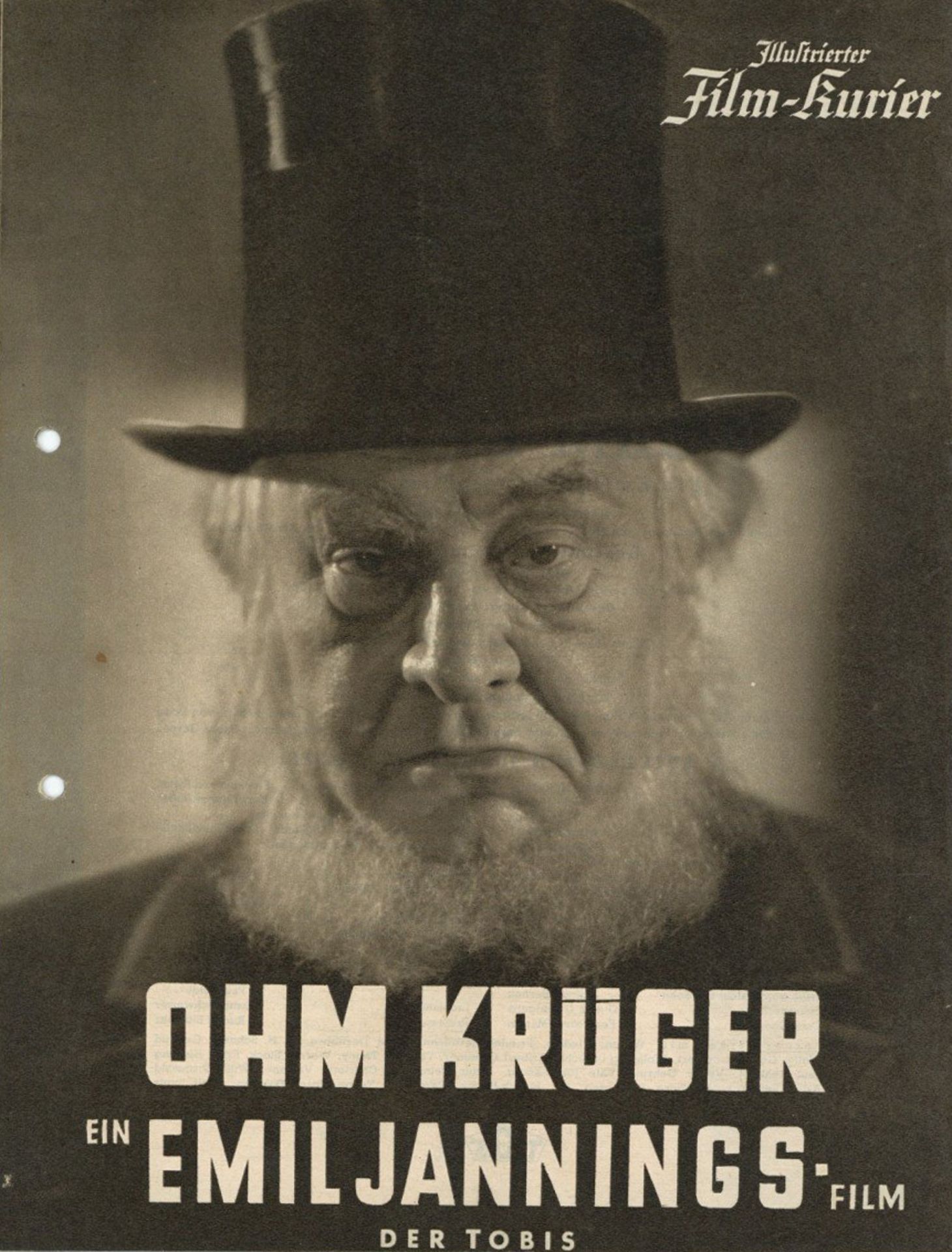 Propaganda WK II Illustrierter Film-Kurier Ohm Krüger ein Emil Jannings-Film Der Tobis, extrem-