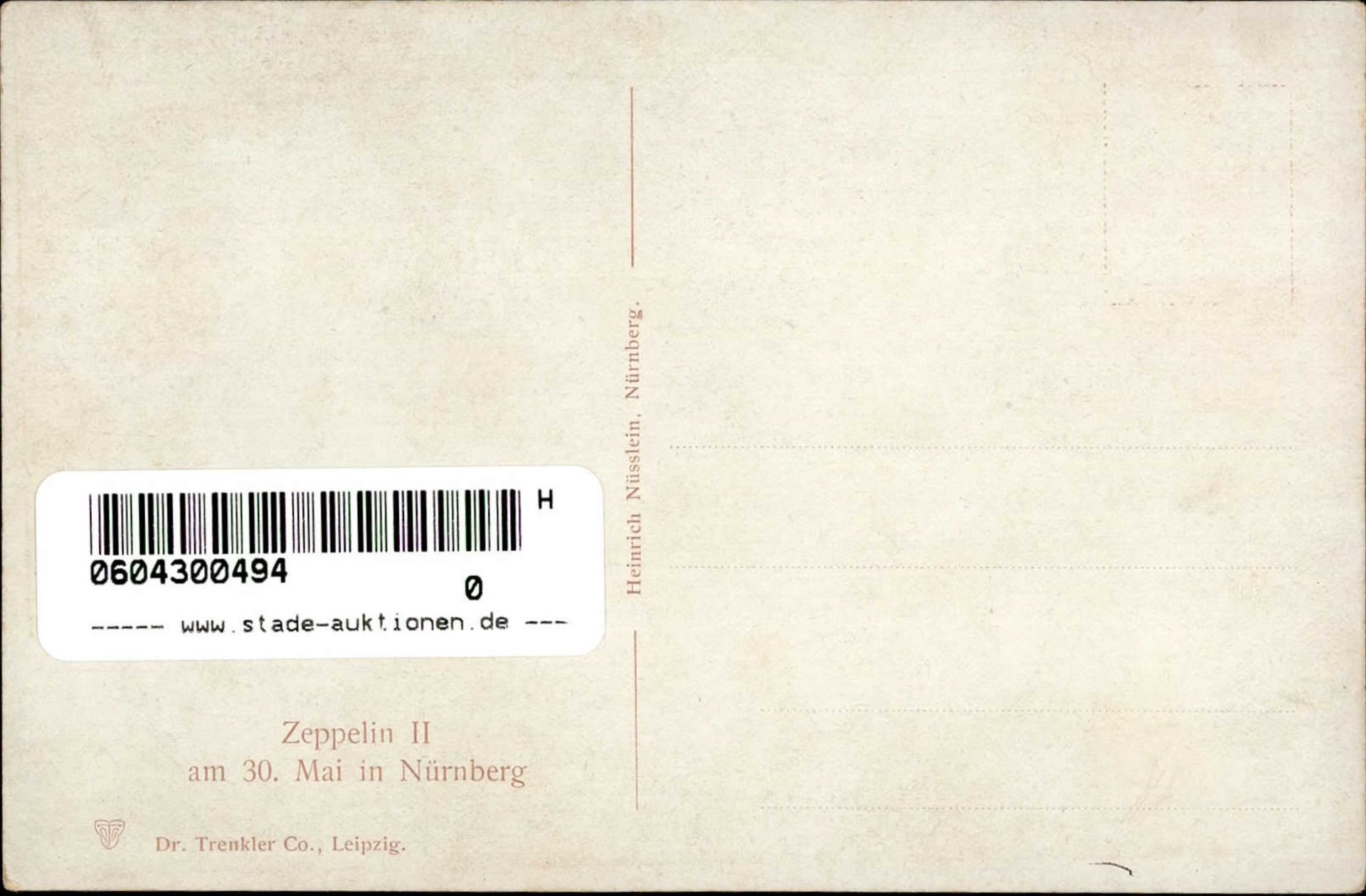 Zeppelin Nürnberg Zeppelin II. I-II (Ränder leicht abgestossen) - Bild 2 aus 2