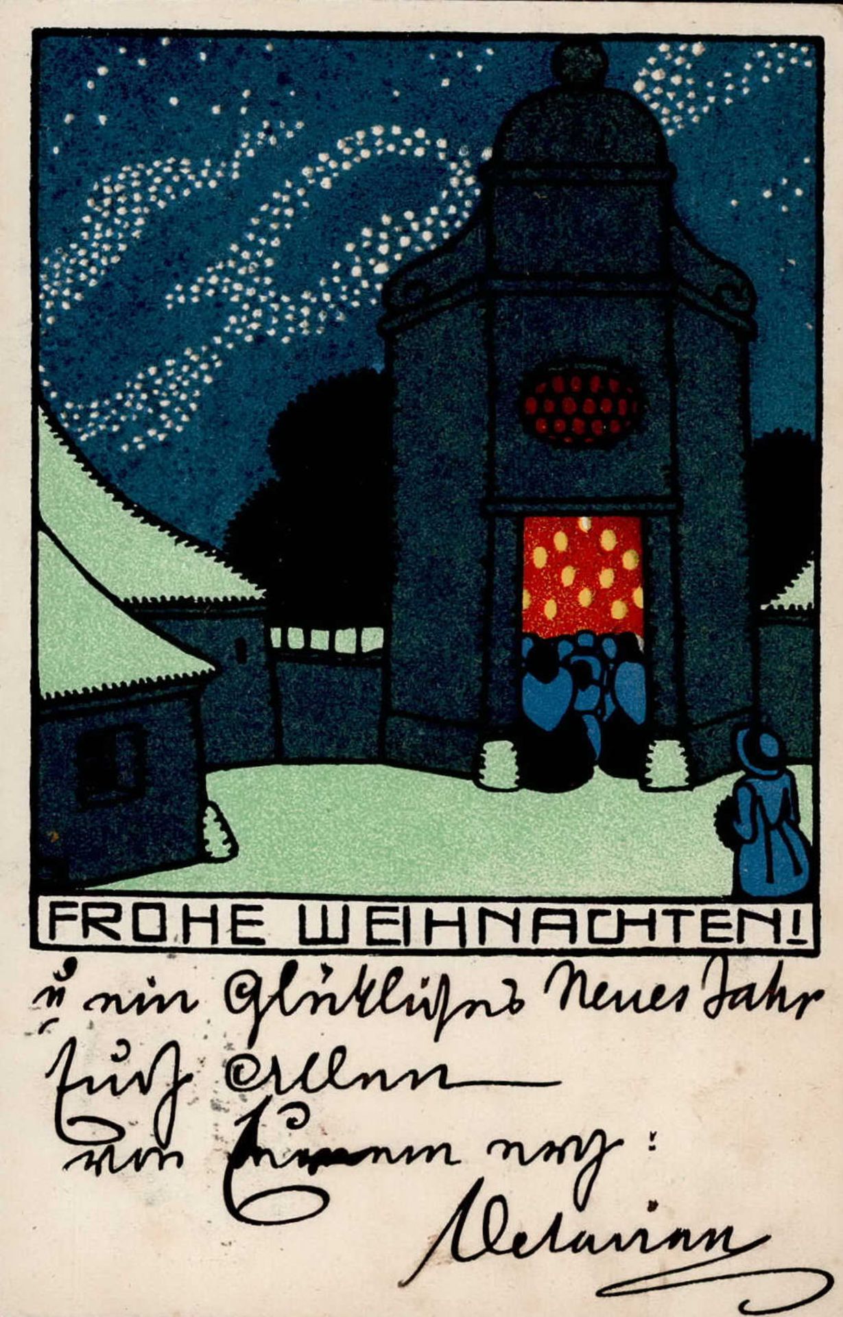 Wiener Werkstätte 168 Diveky, Josef Frohe Weihnachten I-II (Ecken leicht bestoßen)