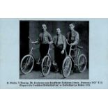 Fahrrad Sieger der Deutschen Meisterschaft im 3er Radballspiel 1921 I-II