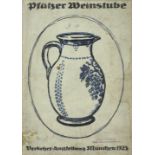Wein Weinverzeichnis der Pfälzer Weinstube zur Verkehrs-Ausstellung München 1915 II (leicht