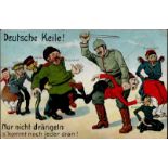 Propaganda WK I Deutsche Keile sign. Zahl, Hans I-II