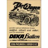 Werbung DEKA Ballon-Reifen 1926 I-II