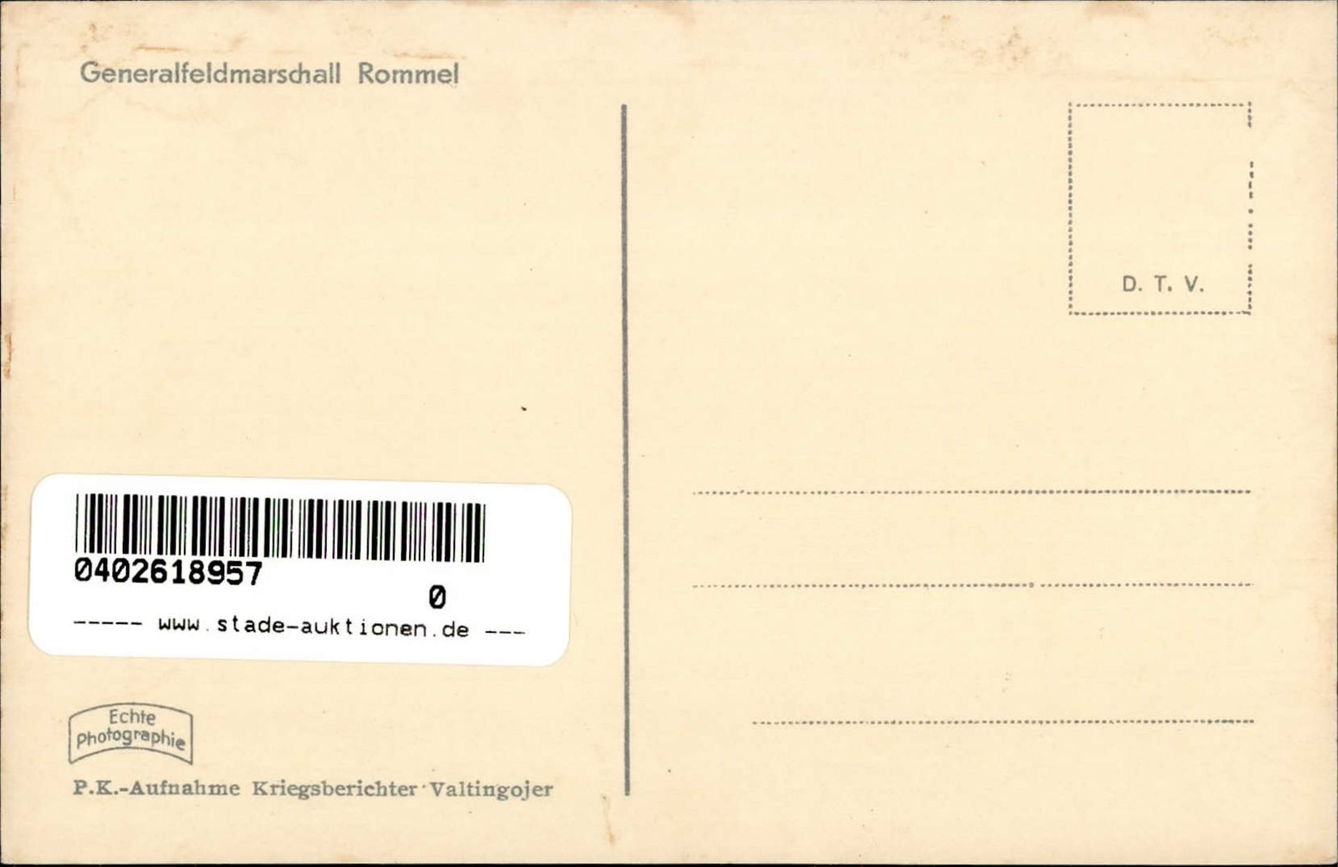 Ritterkreuzträger Rommel, Erwin Generalfeldmarschall I-II - Bild 2 aus 2