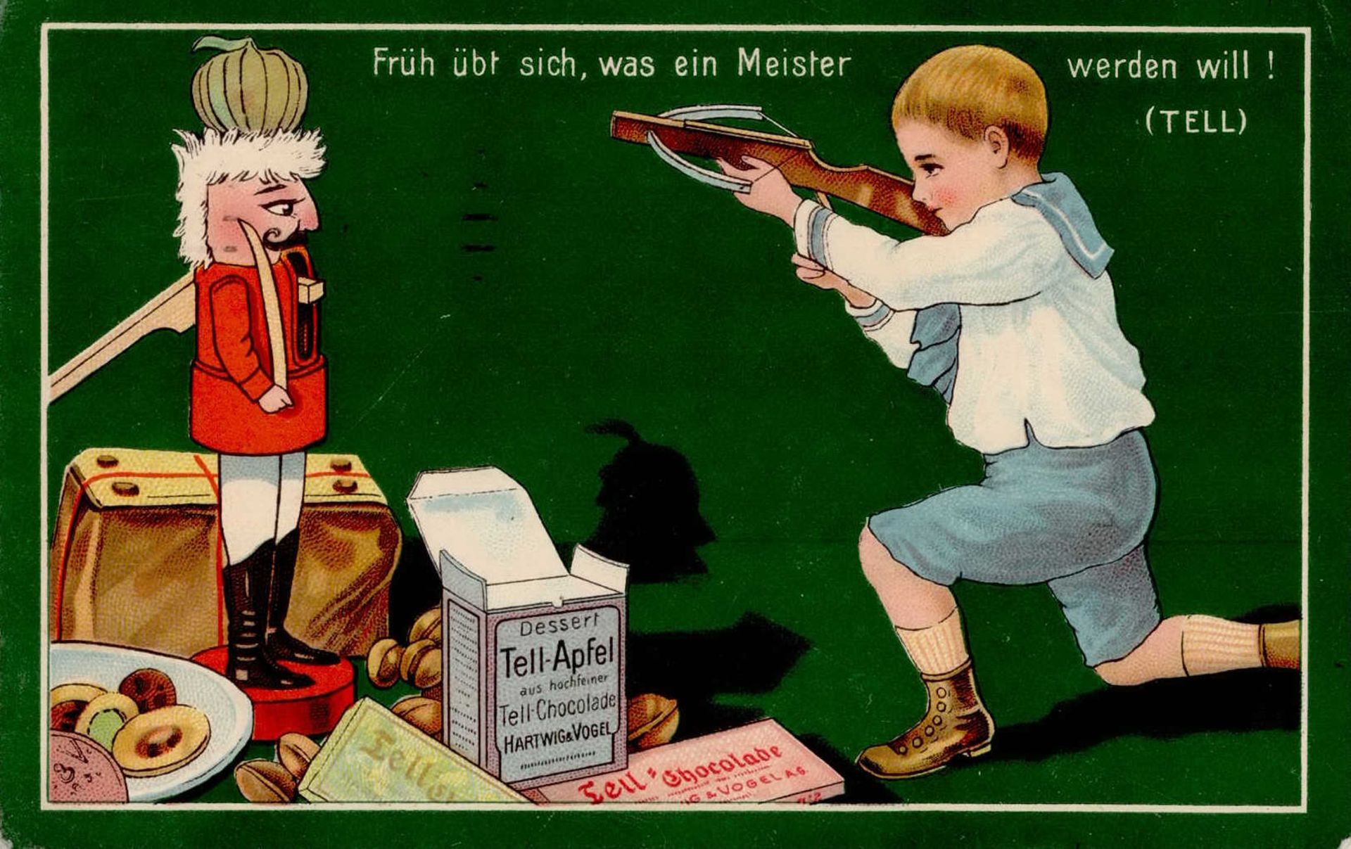 Werbung Dresden Hartwig u. Vogel Schokolade I-II (kl. Eckbug)