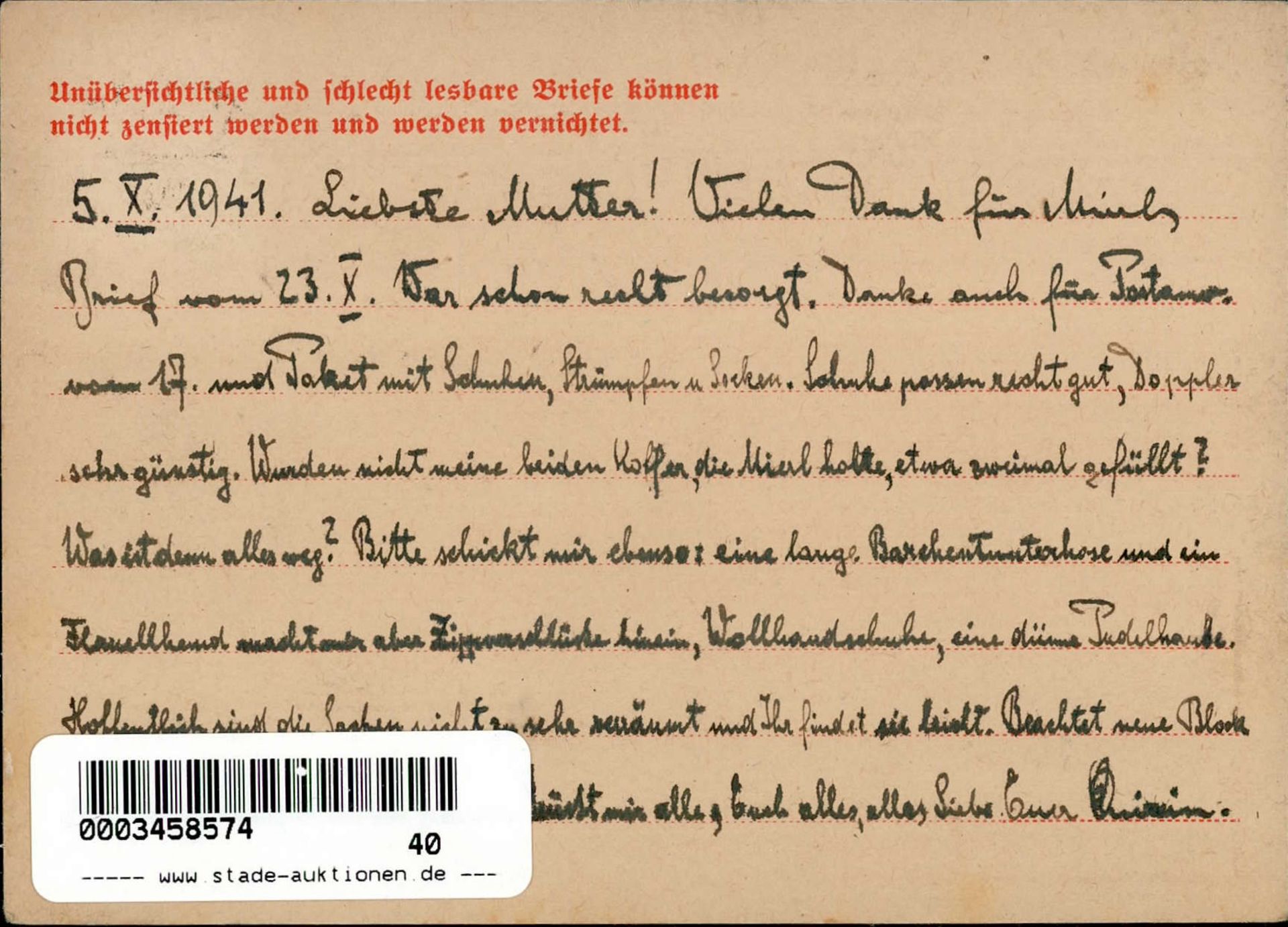 WK II KZ - Post Buchenwald I-II - Bild 2 aus 2