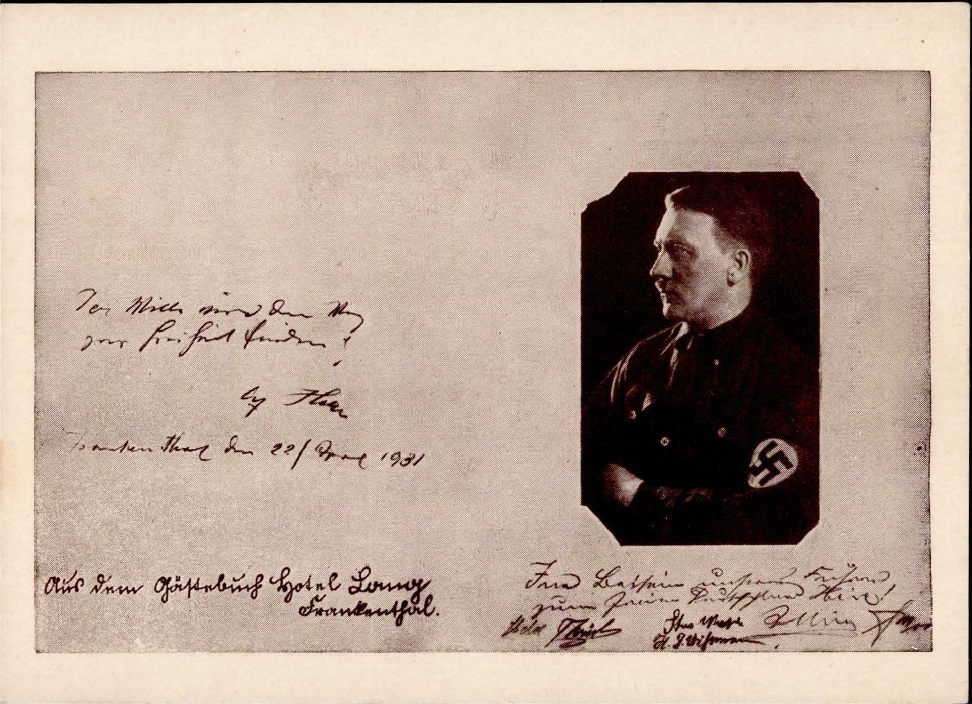 Hitler Frankenthal Pfalz Schriftzug aus dem Hotel Lang I-II