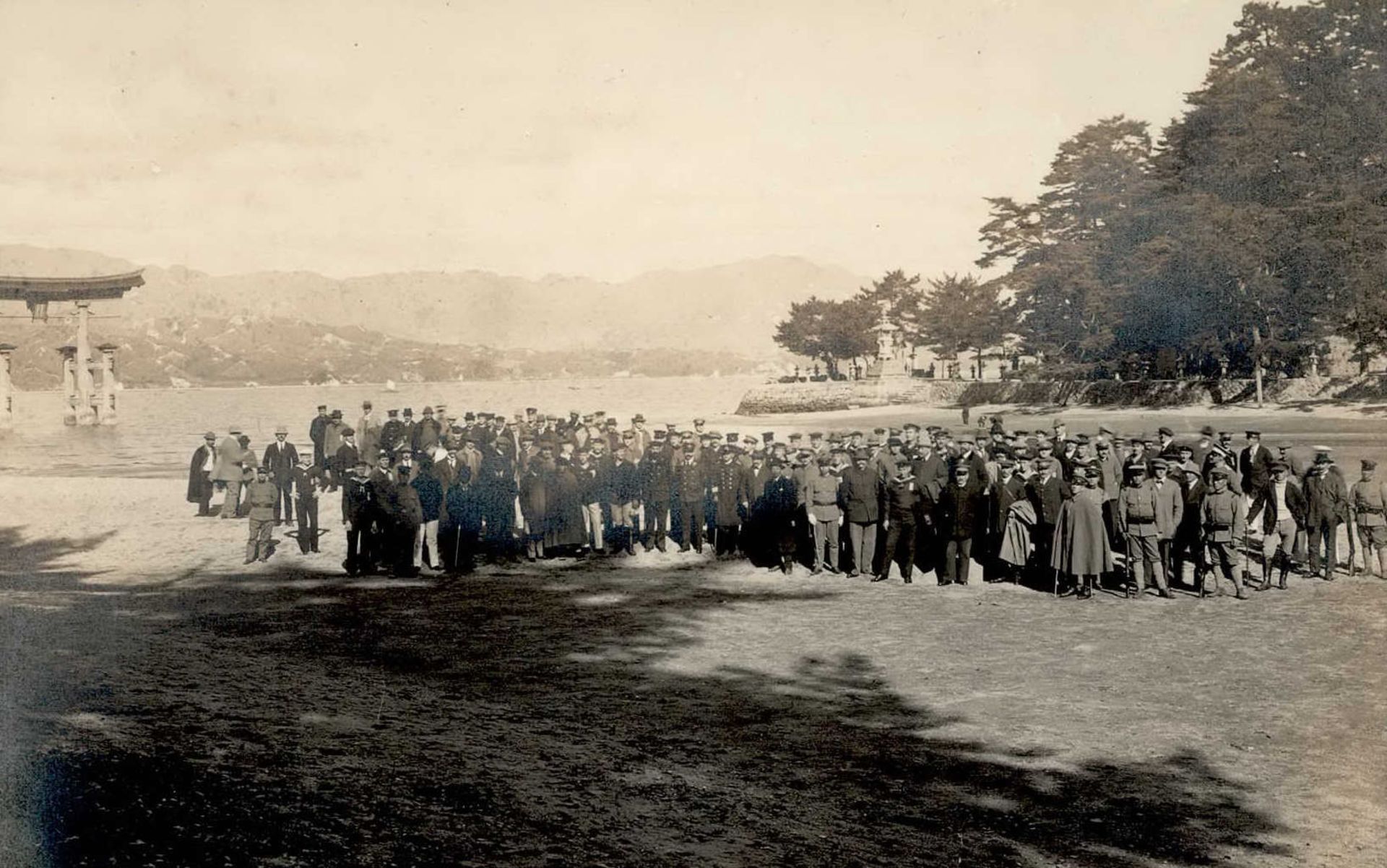 Kriegsgefangenenpost aus Japan Osaka Originalfoto der Lagerinsassen 1916