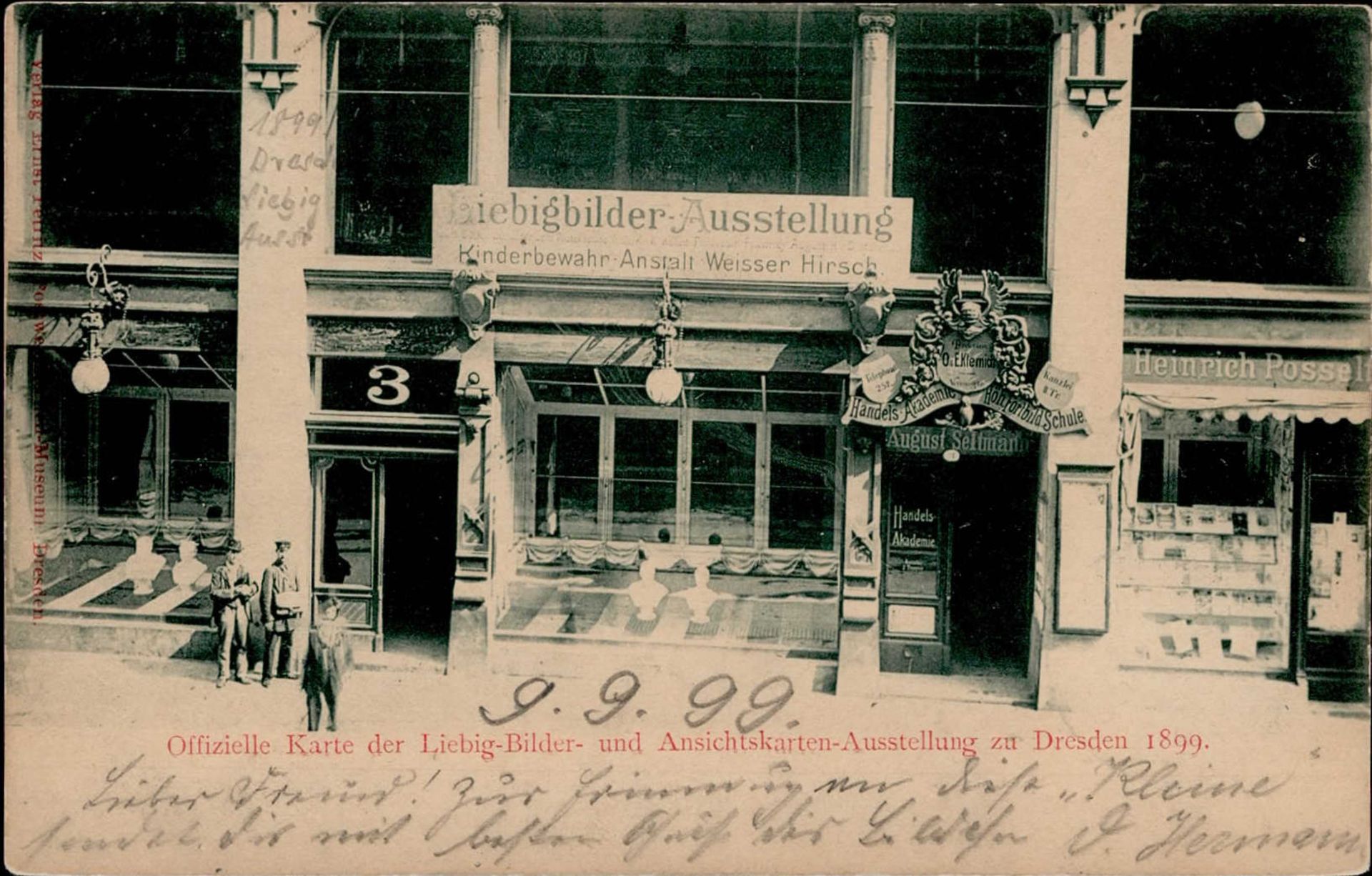 AK-Geschichte Dresden Liebig-Bilder- und Ansichtskarten-Ausstellung 1899 I-II